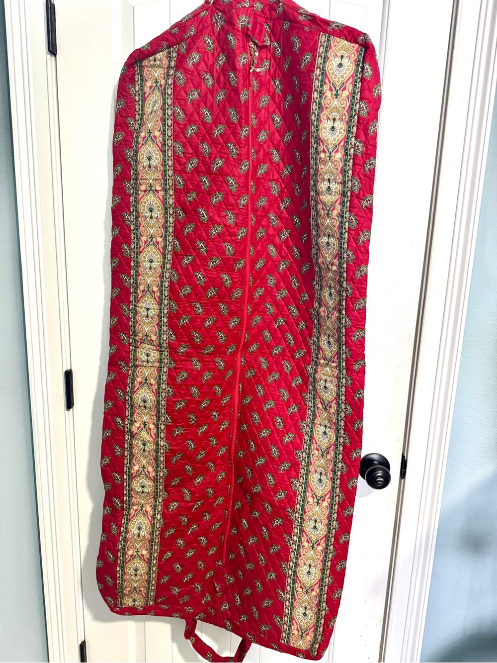 Vera Bradley Provincial Red Quilted Hanging Garment Bag, Retired